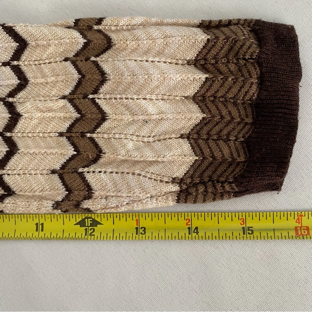 Emanuel Ungaro Women’s Cardigan Sweater Large Chevron Designer Quiet Luxury